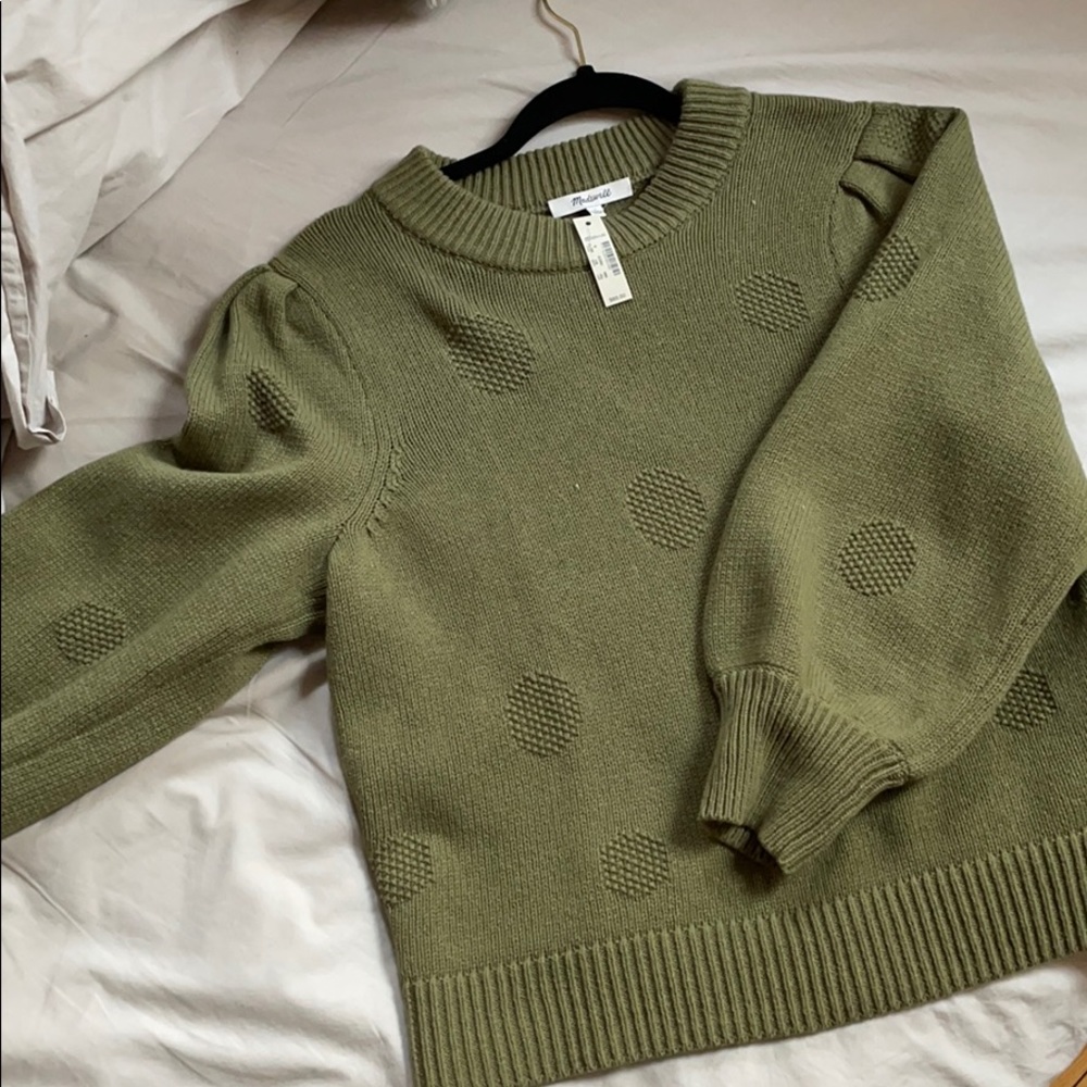 Madewell puffer sleeve sweater